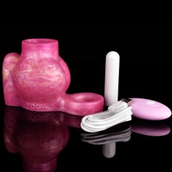 mixed color vibrating silicone cock sleeve