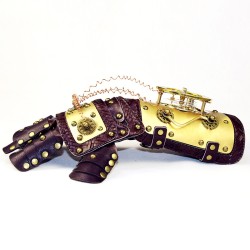 steampunk rivets leather arm